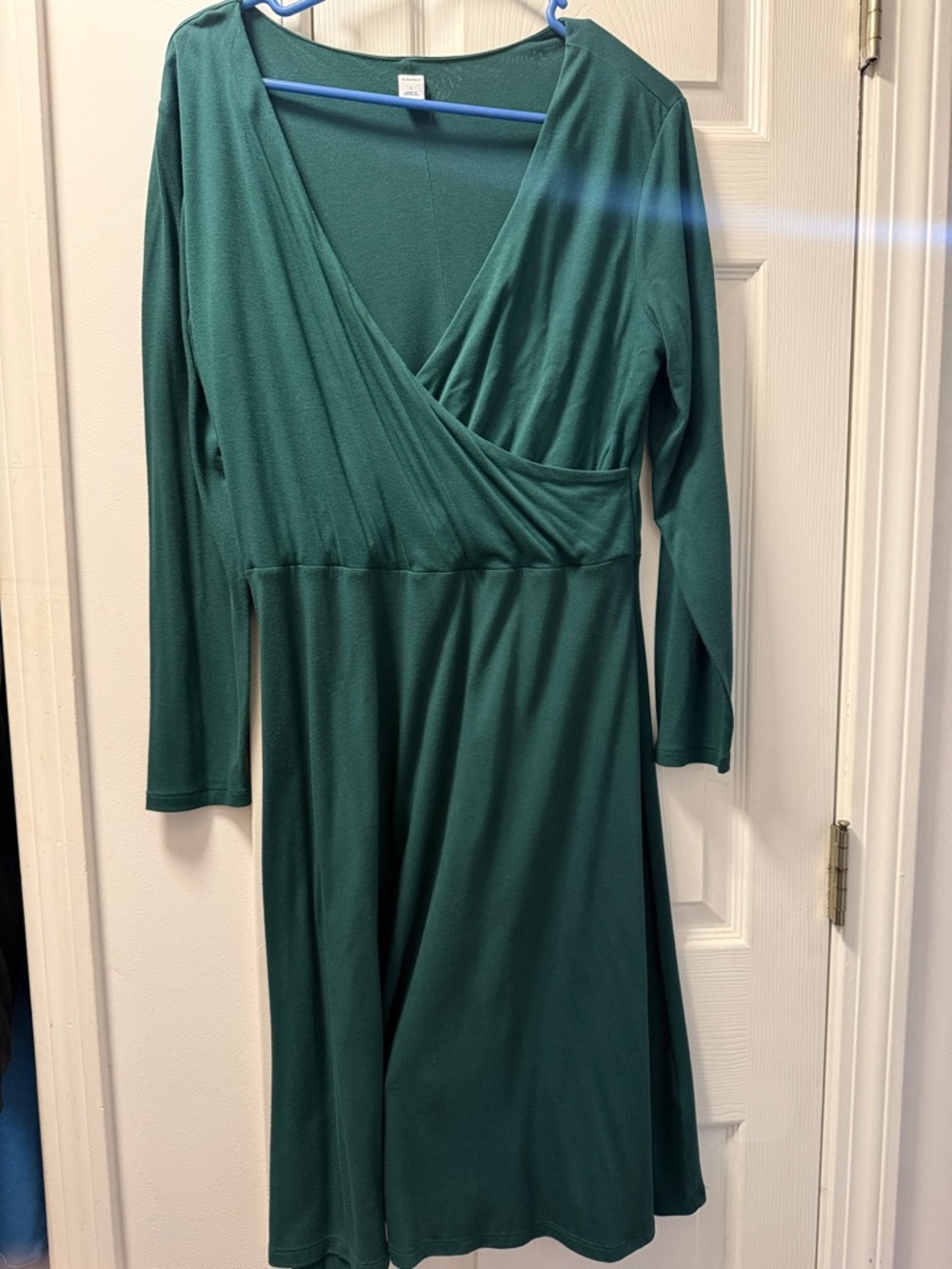 Old Navy  Green Faux-Wrap Midi Dress